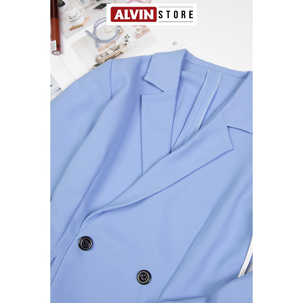 Set Bộ Vest Nữ Cách Tân Gồm Áo Vest Nữ Hiện Đại Và Quần Giả Váy Xếp Ly Alvin Store 0783