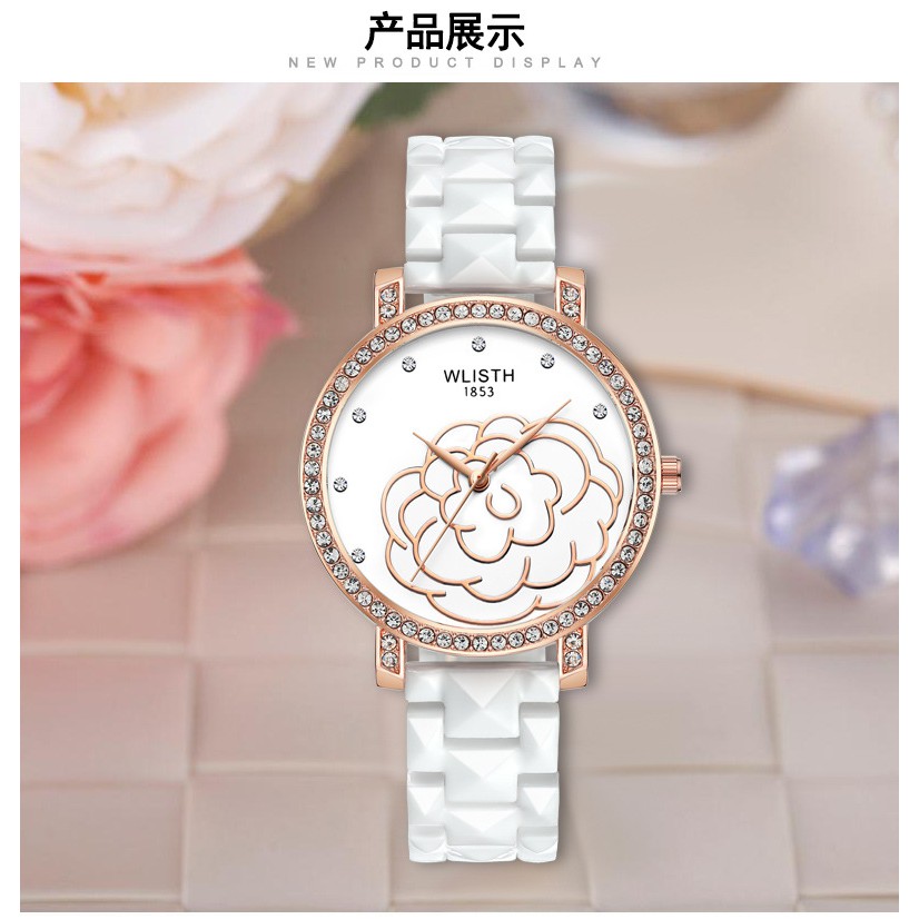 Đồng hồ nữ đẹp, đồng hồ nữ chính hãng WLISTH đính đá cao cấp, sang trọng, không thấm nước, phong cách Hàn Quốc