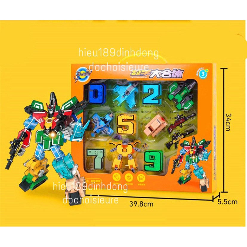 Lắp ráp lắp ghép robot xe máy bay số học 0-9
