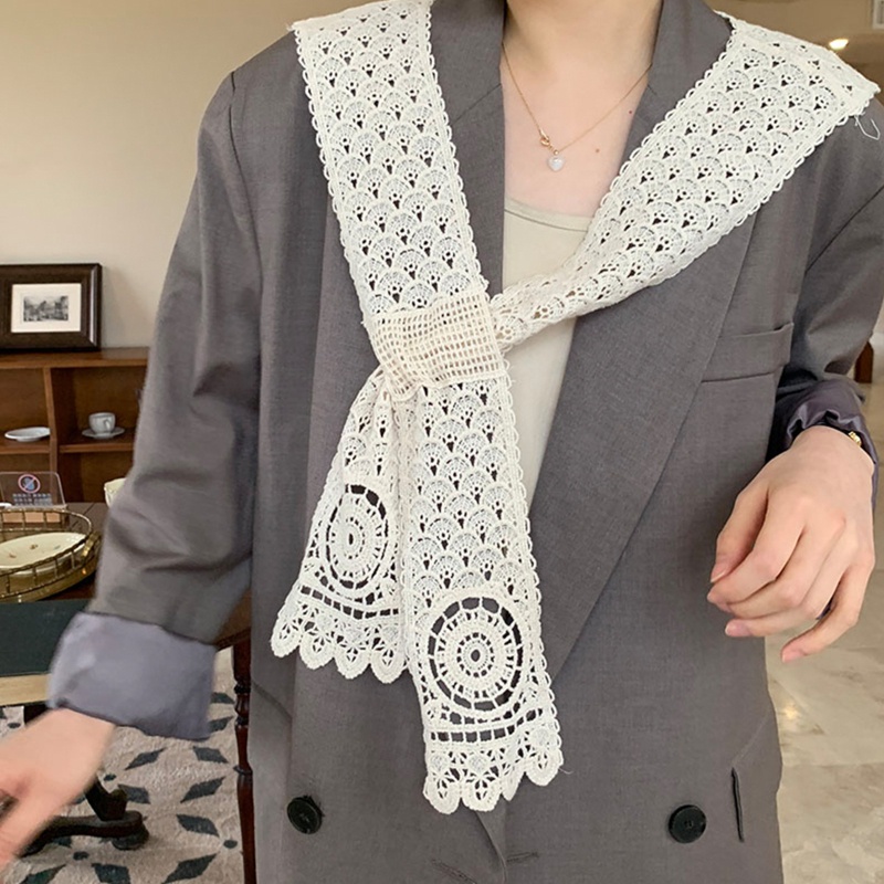 Khăn Choàng Cổ Và Khăn Choàng Ren Thêu Móc Thời Trang Nữ