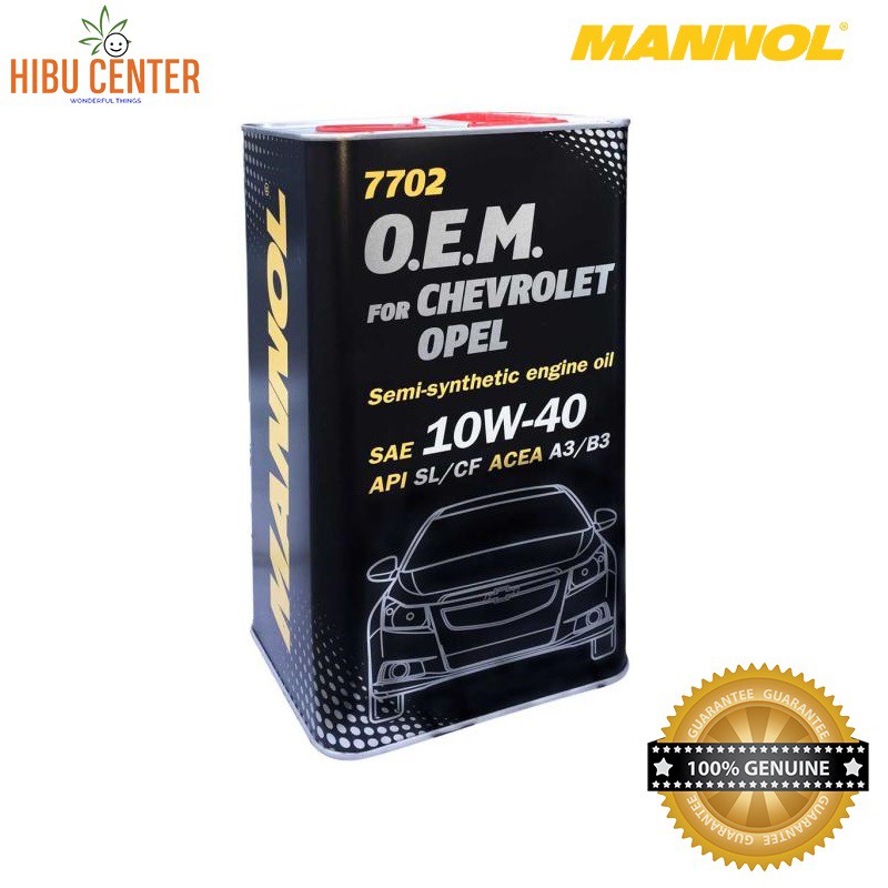 Nhớt MANNOL 10W-40 SL/CF O.E.M Cho Xe Chevrolet, Opel 7702 – 4L Hàng Đức Cao Cấp Chính Hãng – HIBUCENTER