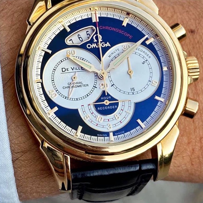 (Bảo Hành 12 Tháng) Đồng hồ Nam Ome-ga De-Ville  Full Kim Chính Hãng, Đồng Hồ Nam Dây Da máy pin-Size 40mm-Tặng Kèm Pin | BigBuy360 - bigbuy360.vn