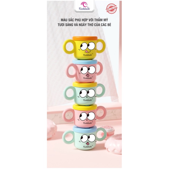 Cốc tập uống, tập hút kichilachi 2 giai đoạn thể tích 240ml cho bé