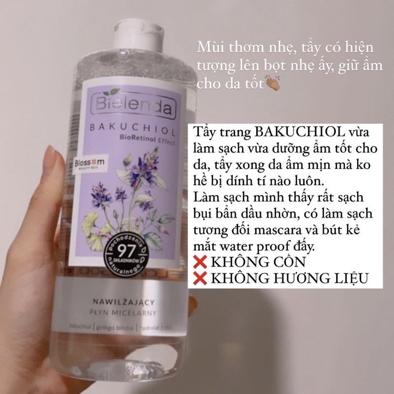 500ml Nước tẩy trang Micellar BIELENDA BAKUCHIOL BioRetinol