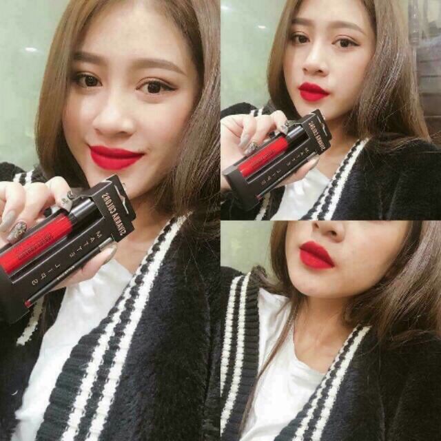 Son Kem Lì Sivanna + 1 Chì Colors Matte Lips Đỏ Sang Và Đỏ Cam