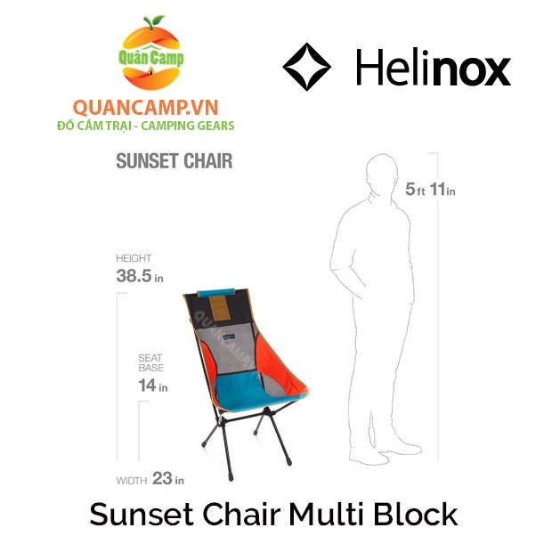 Ghế dã ngoại xếp gọn Helinox Sunset Chair Multi Block