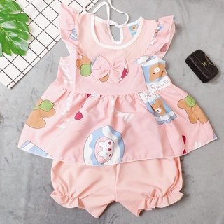 Bộ Lụa Cánh Tiên Nơ Bé (12-18kg) (giao màu ngẫu nhiên)
