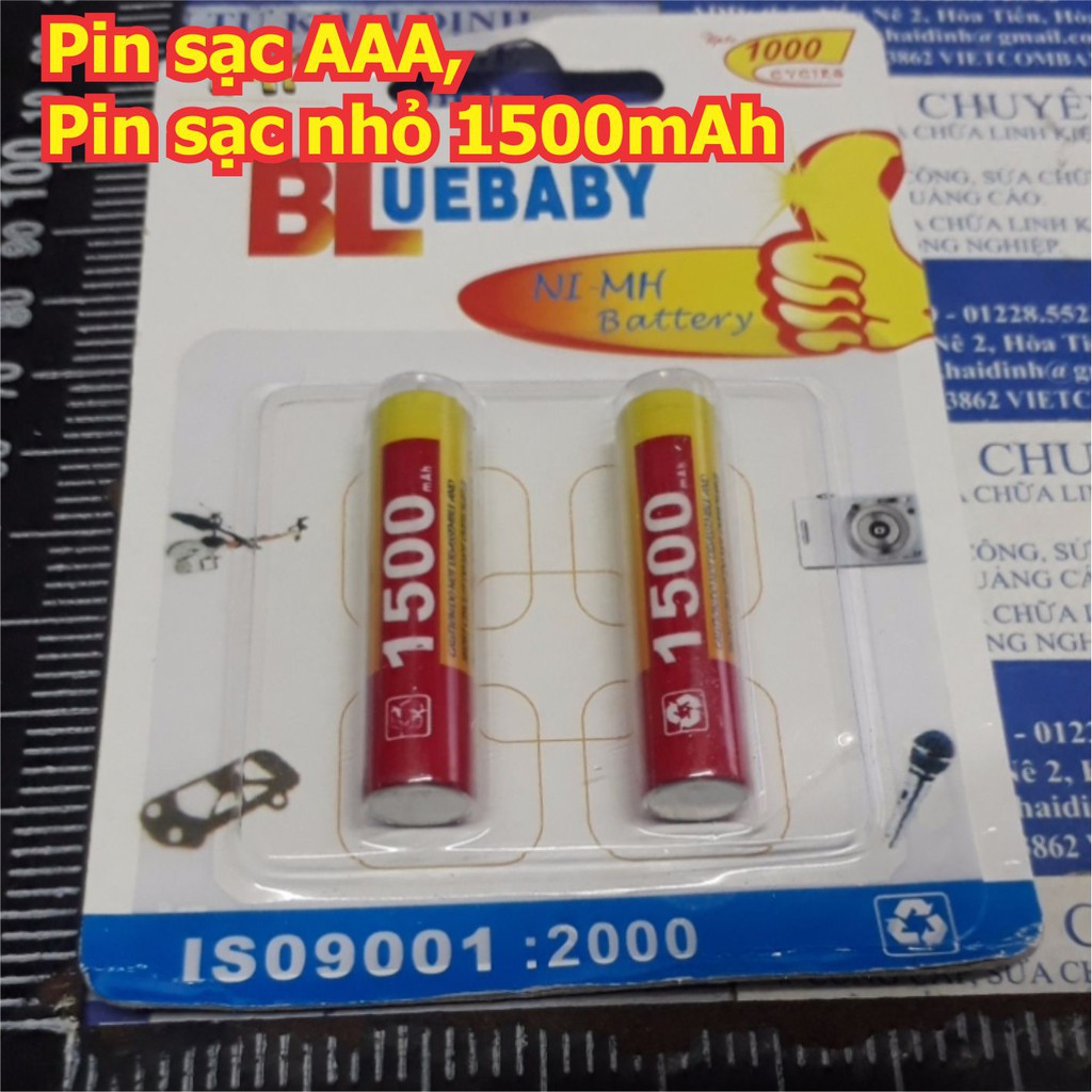 Pin sạc AAA, Pin sạc nhỏ 1500mAh dùng cho micro, máy ảnh, xe đồ chơi VV kde5800