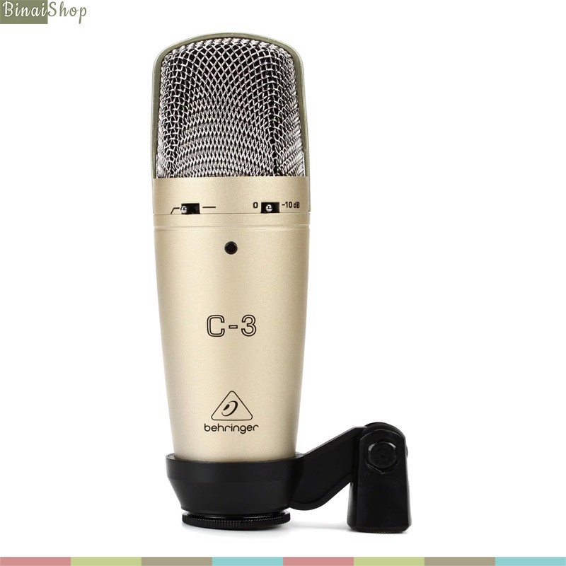 Behringer C-3 - Micro Condenser 48v Màng Thu Kép Lớn 16mm, 3 Hướng Thu Cardioid, Figure 8, Omnidirectional