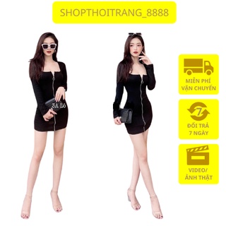 VÁY ĐẦM ÔM BODY TÔN DÁNG KÉO KHÓA CHO NỮ