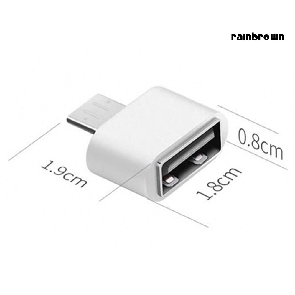 Đầu cắm chuyển đổi cổng V8 Mini Micro USB sang lỗ cắm đĩa U OTG dành cho điện thoại Android RXL