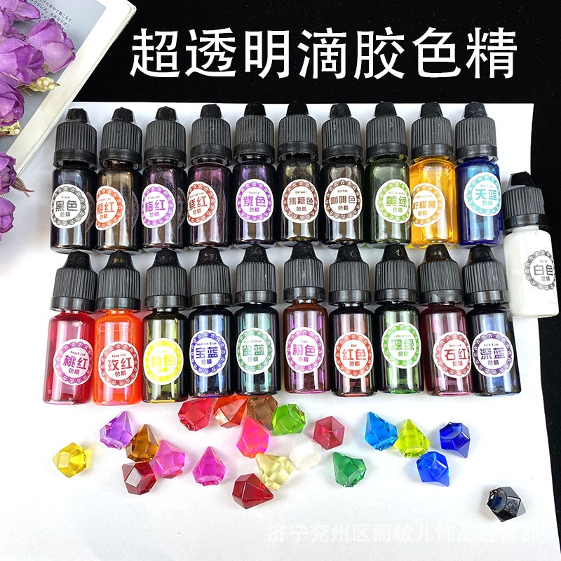 Màu pha xuyên sáng Epoxy Resin chuyên dụng, màu pha keo UV, tươi sáng và trong suốt