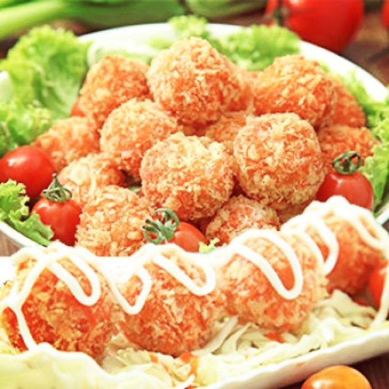 Tôm viên sốt mayonaise 500gr ( 40 viên)