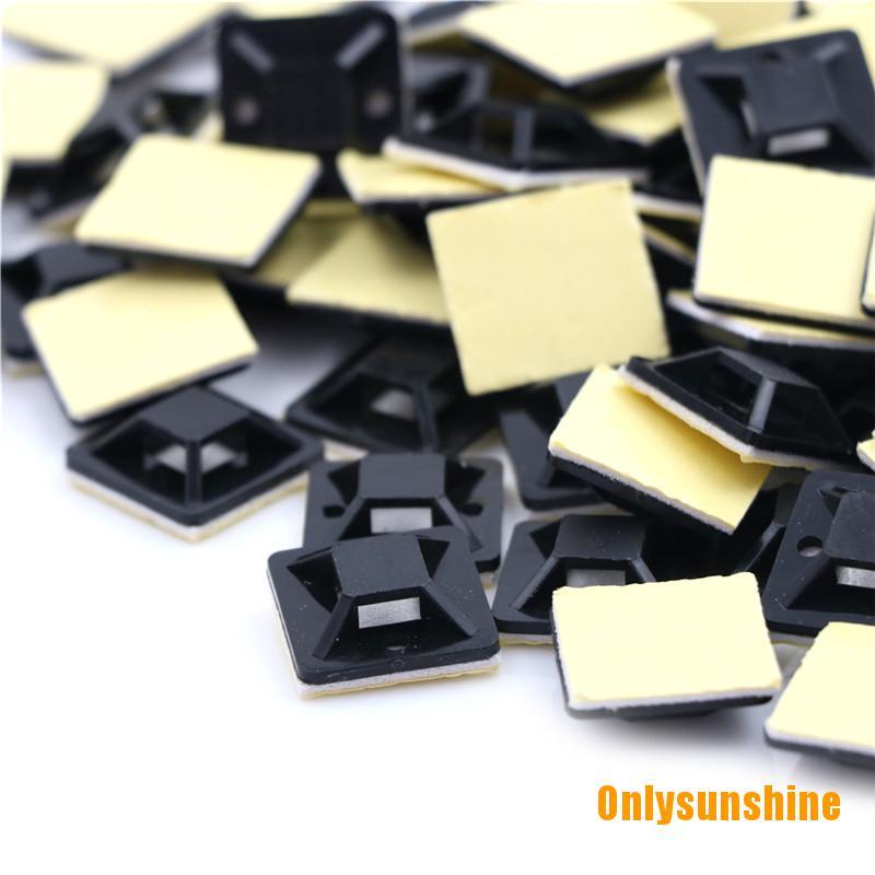 Set 100 Dây Giữ Cố Định Dây Cáp Tự Dính 20x20 X 6mm