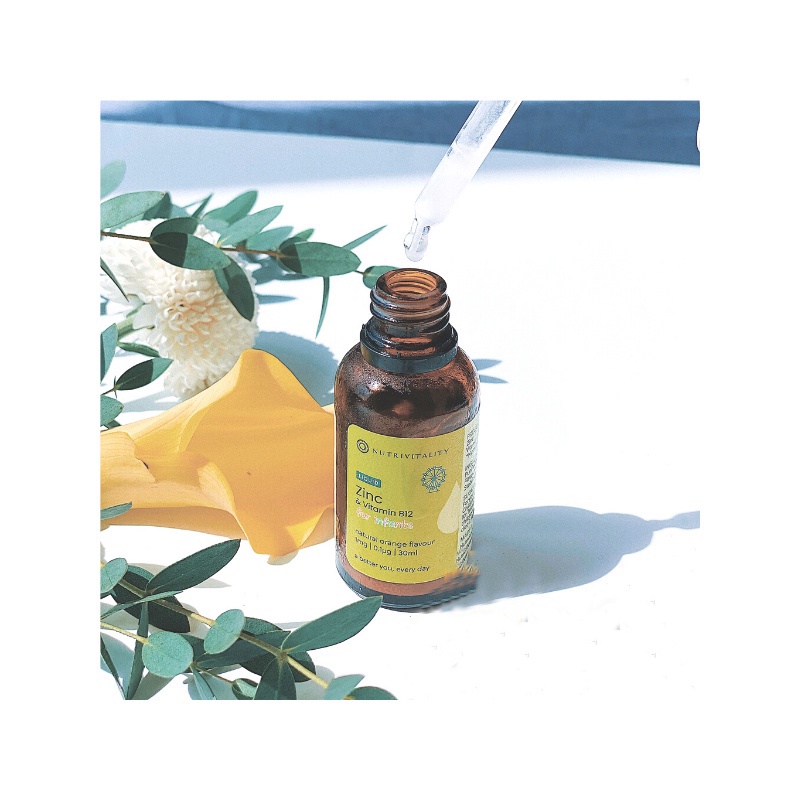 Kẽm Nutrivitality Zinc Vitamin B12 hỗ trợ tăng đề kháng cho bé