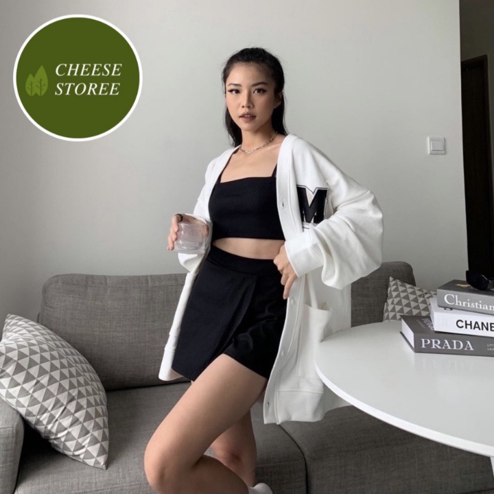 Áo Cardigan Len Mỏng Cho Nữ Phong Cách Ulzzang Phù Hợp Đi Đà Lạt, Dạo Biển - Thêu logo M missout