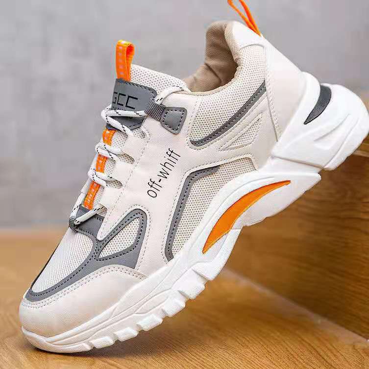 Giày nam sneaker thể thao màu trắng phối cam, phong cách trẻ trung năng động - Mã sản phẩm: TM29