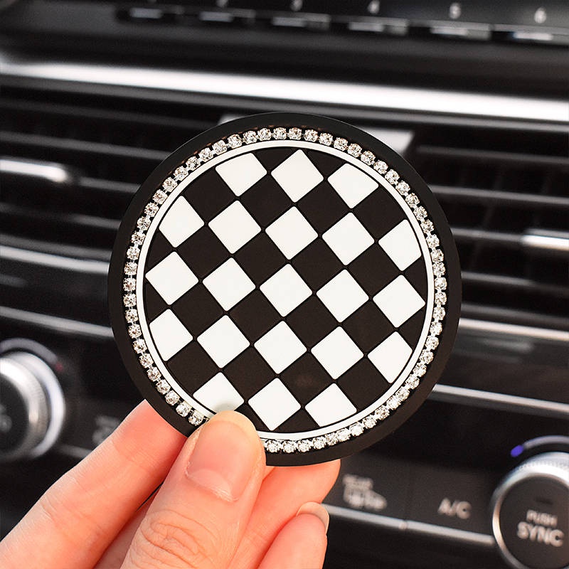 Miếng lót ly nước silicon camellia chống mài mòn trang trí đa năng thời trang cao cấp nội thất ô tô S3Un