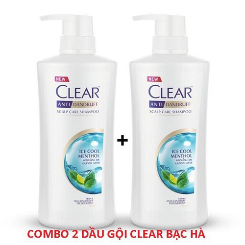 Dầu Gội Clear 450ml Thái Lan  đủ vị [ Men bạc hà, Men than hoạt tính, Anh đào, Bạc hà, Thảo dược]