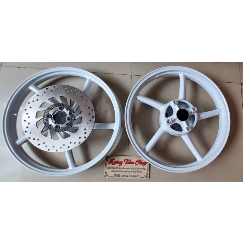 Bánh mâm 5 cây gắn  WINNER bảng 1.4/1.6 full bạc đạn kèm lòng nhôm hoặc đĩa trước như hình tùy ae chọn