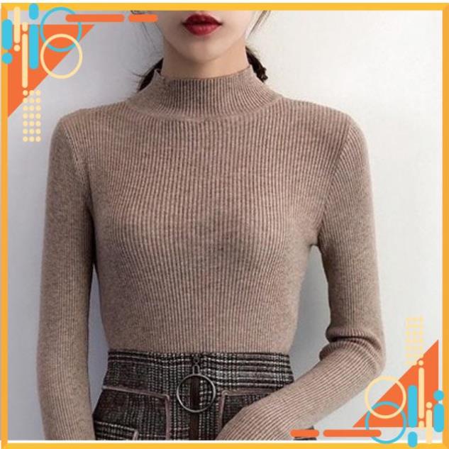 ÁO LEN TĂM HÀN QUỐC CỔ 3 PHÂN ( Hình thật/ sẵn)