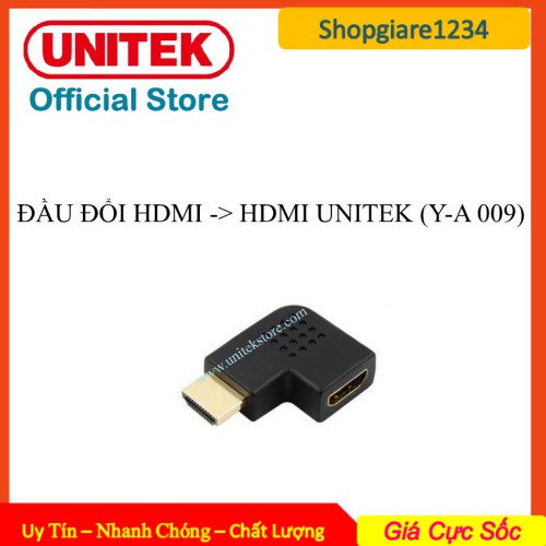 [Mã ELHACE giảm 4% đơn 300K] Đầu đổi HDMI(L) ra HDMI(K) Unitek YA 009