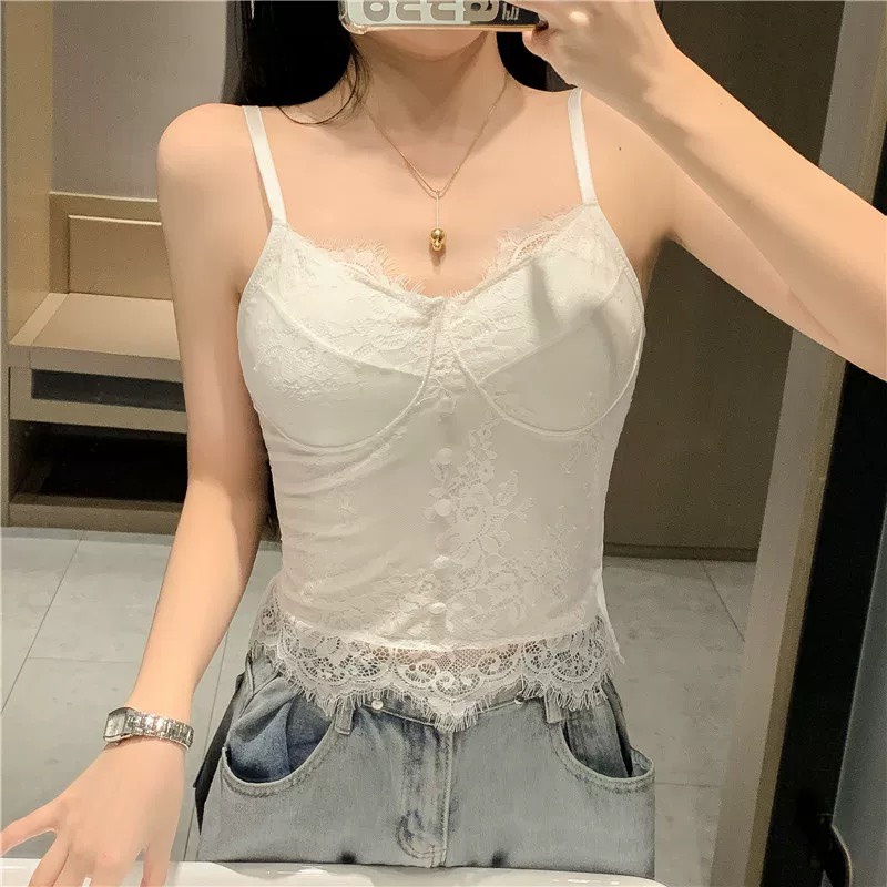 Áo Bra  Ren Hoa Thêu Mềm Đính Cúc  ,Phần Lưng Bo Chun Cực Ôm Dáng , Gợi Cảm 508
