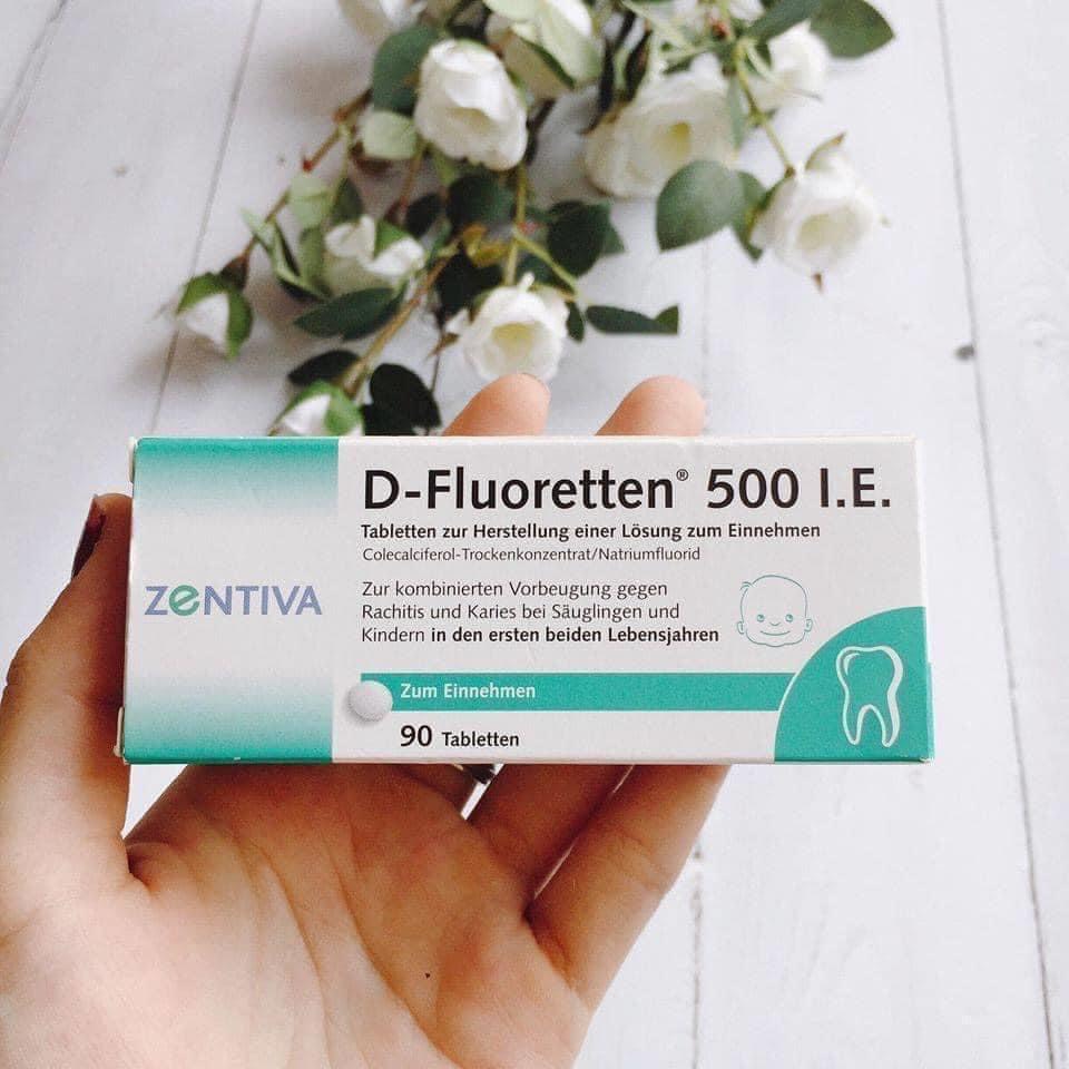 Viên Vitamin D3 Đức ⚡ CAM KẾT CHUẨN AUTH ⚡ Vitamin D Fluoretten 500 I.E bổ sung cho trẻ sơ sinh và trẻ nhỏ - Nội địa Đức