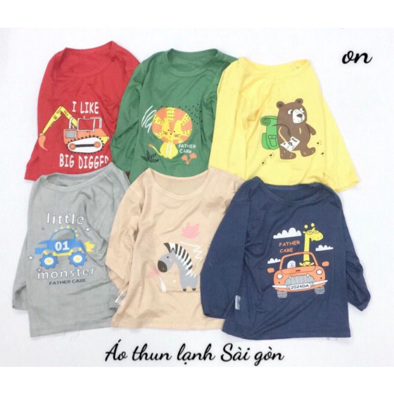 {6-15kg} Áo dài tay thun lạnh SG cho bé trai/bé gái M242