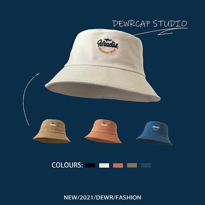 Mũ Bucket Nữ KOBI Vải Dày, Nón Bucket Nữ Hàng Hiệu Hàn Quốc UNISEX họa tiết thêu chữ phong cách trẻ trung năng động