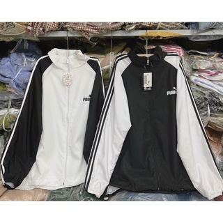 Khoác dù puma sọc 2 lớp nam nữ