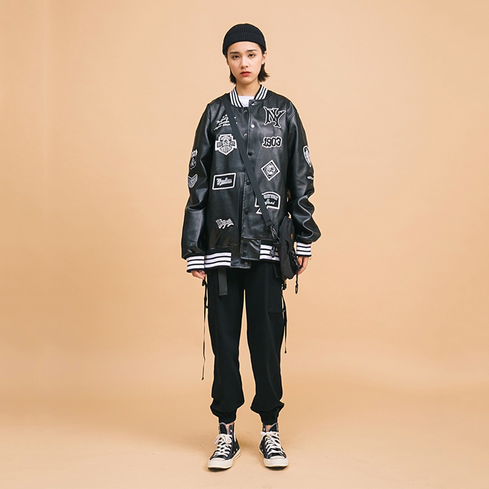 Áo Khoác Bomber Nam Nữ Khóa Cài Phối Họa Tiết Chữ Lưng In Hình Đôi Cánh AO KHOAC NAM 9000033V3 | BigBuy360 - bigbuy360.vn