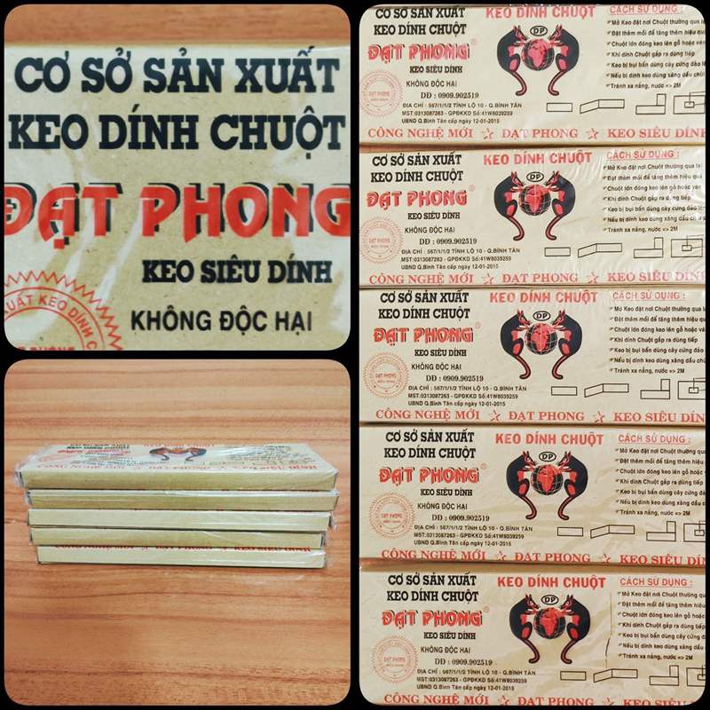Keo Dính Chuột Siêu Dính Bãy Chuột Cống To Lớn ĐẠT PHONG - Tấm Keo Bẫy Chuột - Keo Dán ChuộT