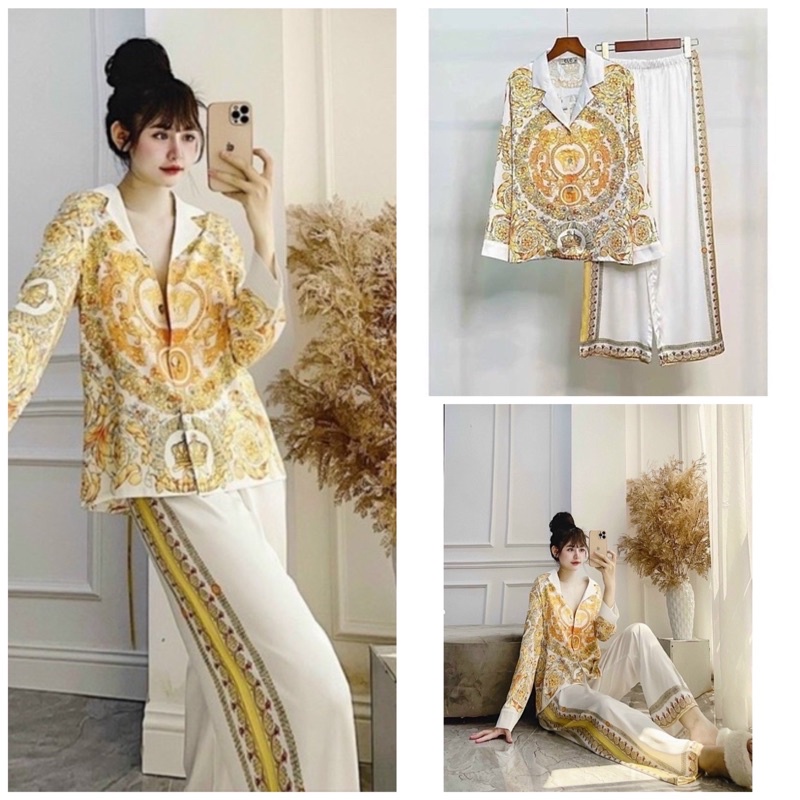 BỘ PIJAMA LỤA CAO CẤP CLC VƠ BRUNO