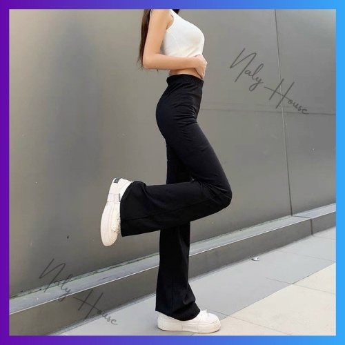 Quần Legging Nữ Legging Ống Loe Cạp Cao 7 Phân Hack Dáng Chất Cotton | WebRaoVat - webraovat.net.vn