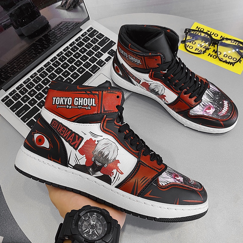 Giày sneaker cổ cao in hình ảnh anime Tokyo Ghoul thời trang dành cho nam và nữ