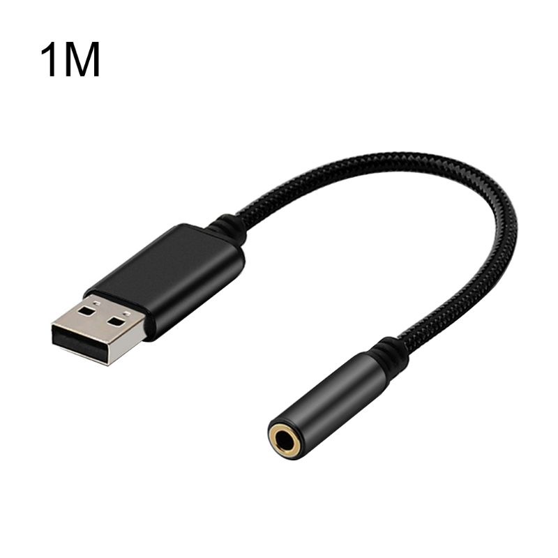 Cáp Chuyển Đổi Âm Thanh Usb Sang 3.5mm Dài 0.2m / 1m 2 Trong 1 Cho Tai Nghe Apple