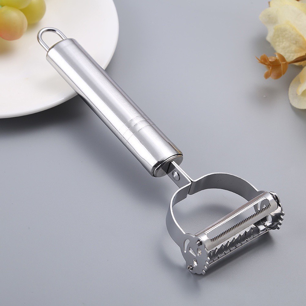 Dao Bào Sợi Rau Củ Quả 2 Đầu Inox 304 Siêu Bén, Gọt Vỏ, Bào Sợi Tiện Lợi