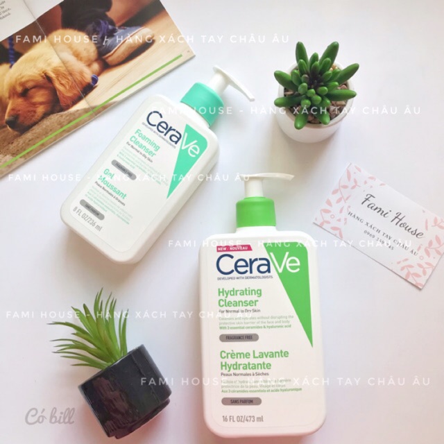 [Có bill] Sữa rửa mặt CERAVE bản PHÁP 473ml