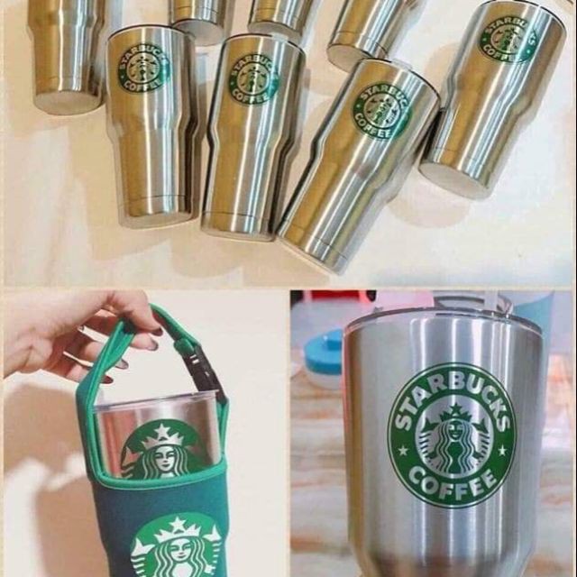 Ly giữ nhiệt inox 304 cao cấp 900ml -Ly giữ nhiệt Starbucks-bộ sản phẩm gồm 1 ly 1 nắp đậy 2 ống hút 1 cọ rửa 1 túi xách