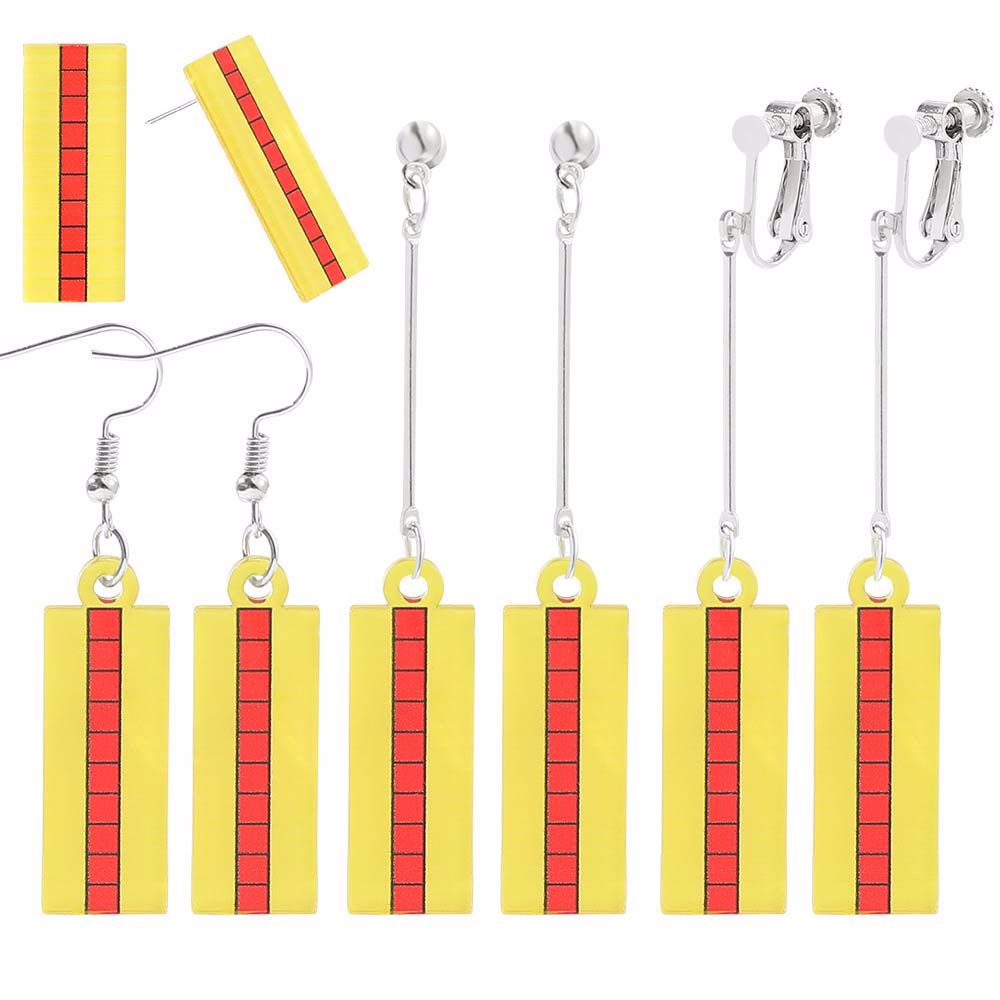 Khuyên xỏ/kẹp tai bằng acrylic kiểu retro phong cách nhân vật hoạt hình Kisaki Tetta