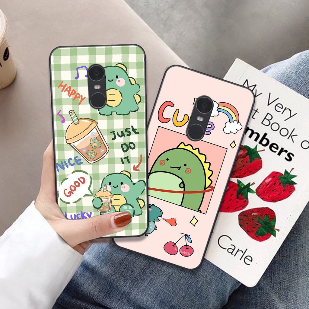 Ốp lưng Xiaomi Redmi 5 Plus - Mi Note 4/4x in hình khủng long cute