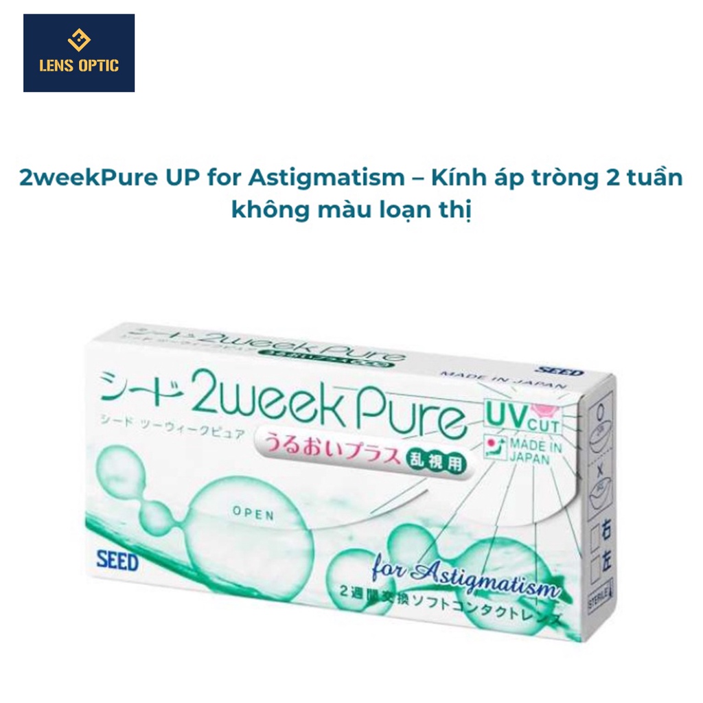 Kính áp tròng 2 tuần SEED Up for Astagmatism không màu có độ cho mắt loạn - Lens Optic