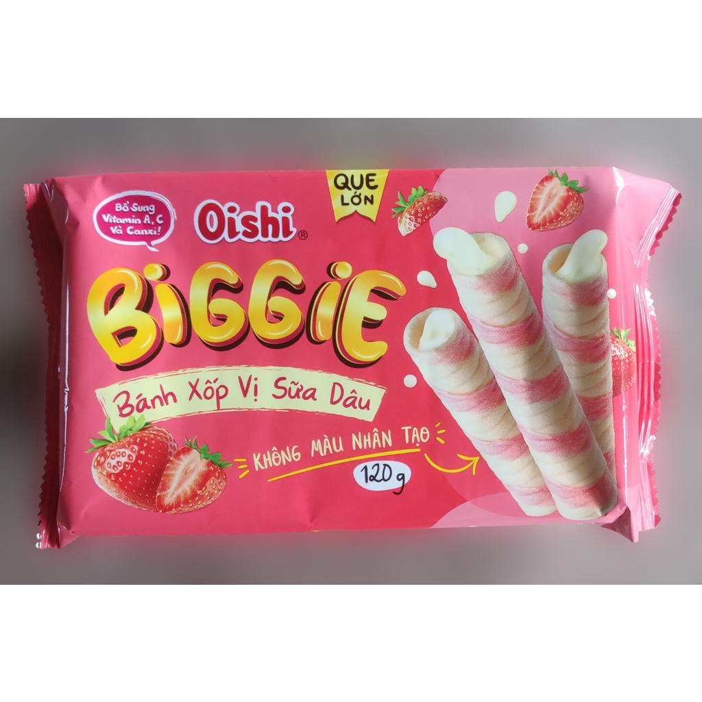 Bánh Quế Biggie Oishi Nhân Dâu, Socola