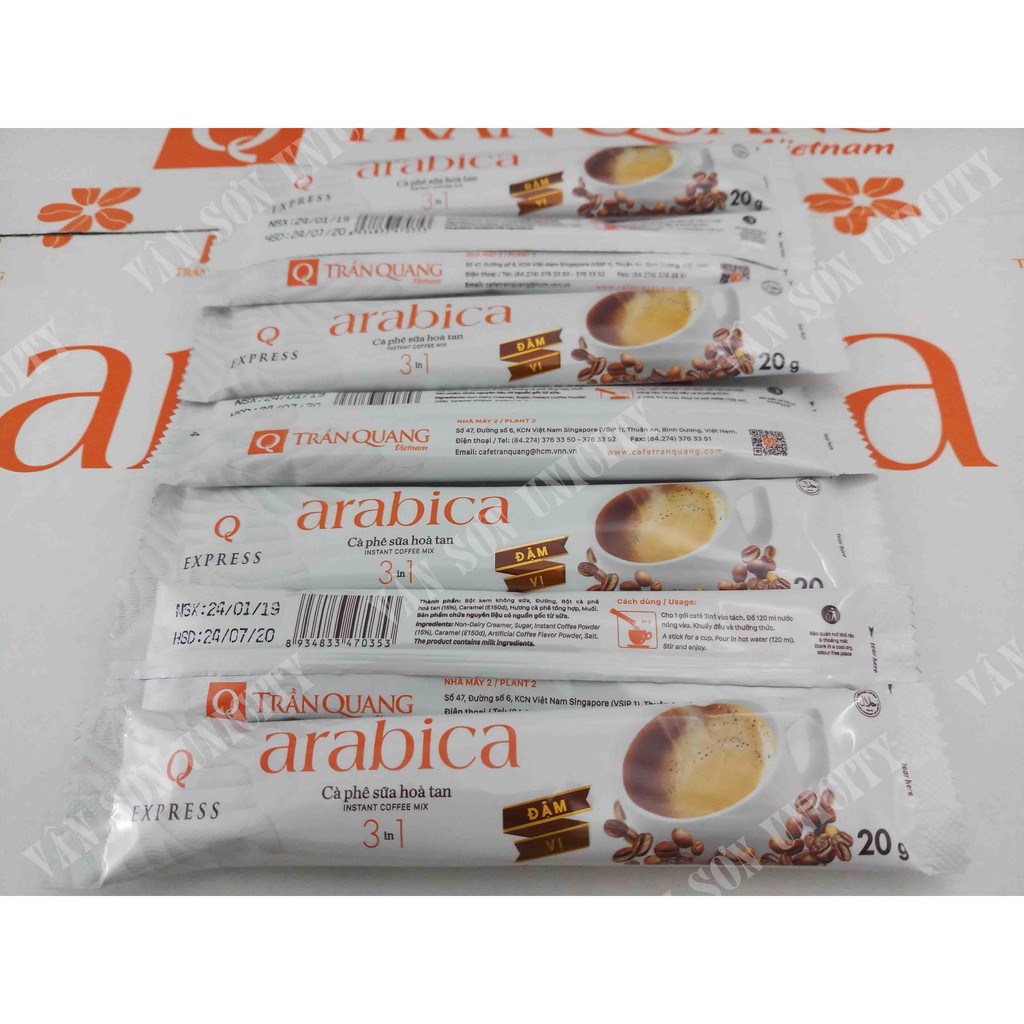 Cà phê sữa hòa tan Arabica Trần Quang 480g (24 gói * 20g)