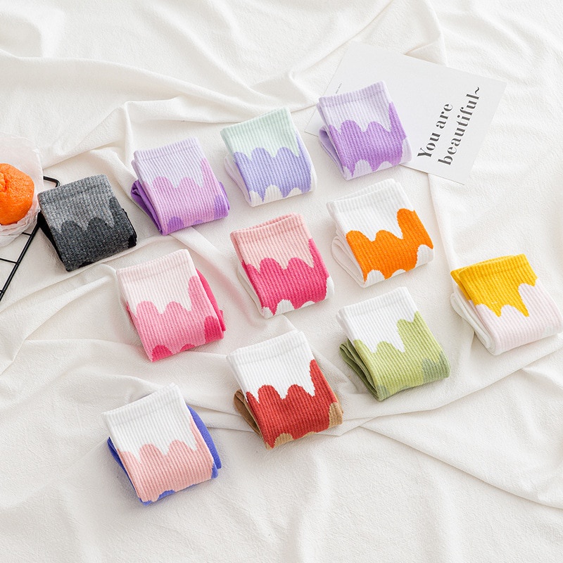 Take Talk Set 2 đôi vớ phối nhiều màu sắc tùy chọn thời trang dành cho nữ