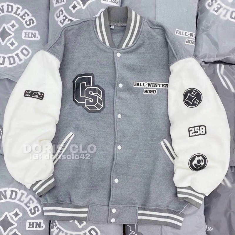 [SIÊU HOT] Áo Bomber Bo Dệt Nỉ CS Form Rộng Unisex Nam Nữ FRRESHIP Chất Nỉ Dày Dấu Quần Chất Đẹp Không Xù