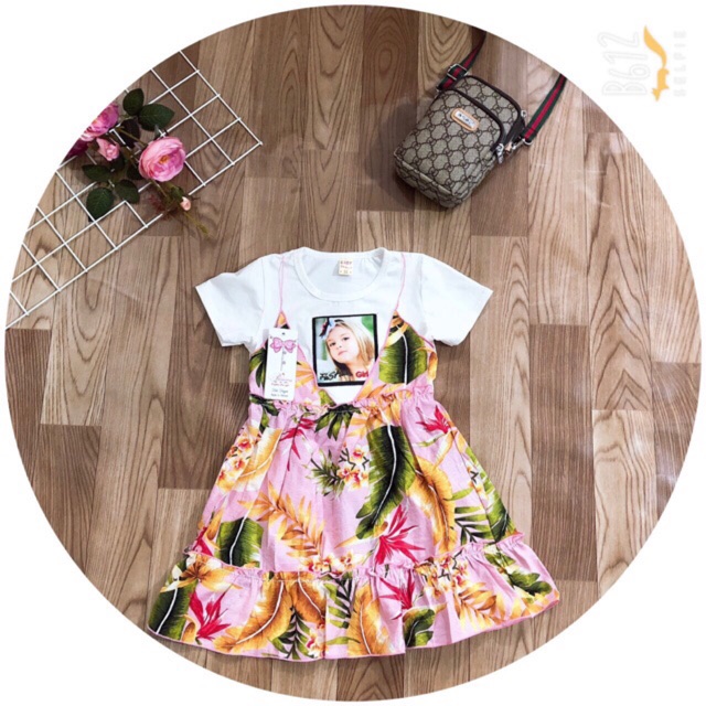 Váy đũi lá cho bé gái mã 39047