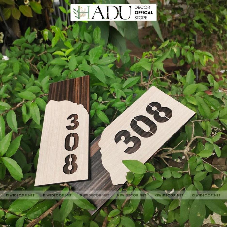 Bảng Số Phòng, Bảng Số Nhà bằng Gỗ Decor Vintage, Phòng Khách sạn, Homestay - HaduDecor