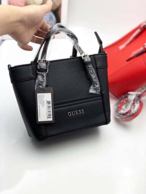 Túi Guess tote Mini Da sần, Hàng xuất Dư Auth